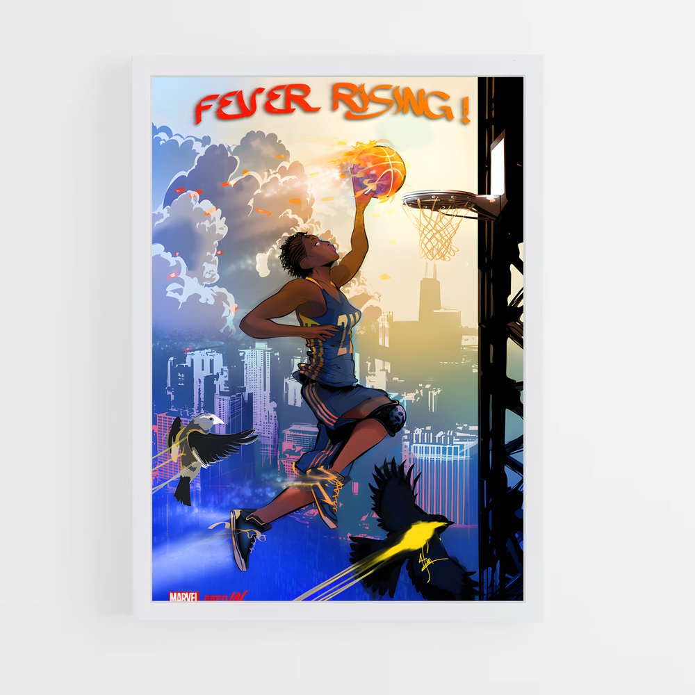 Poster Saut de Tamika – affiche Basketball (vue 3)